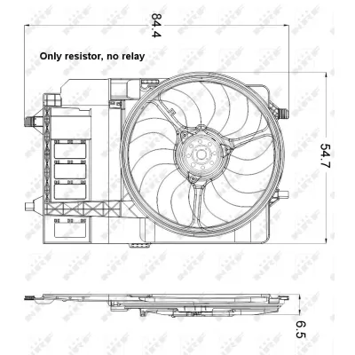 Ventilator, hlađenje motora NRF NRF 47301 IC-C3CA8C