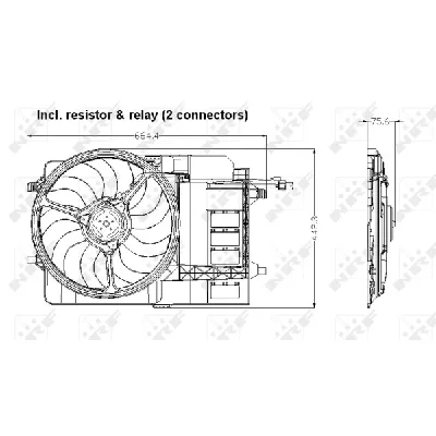 Ventilator, hlađenje motora NRF NRF 47302 IC-C3CA8D