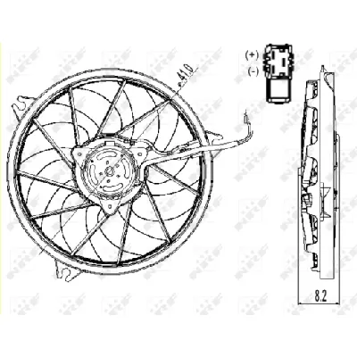 Ventilator, hlađenje motora NRF NRF 47324 IC-C3CAD3