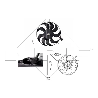 Ventilator, hlađenje motora NRF NRF 47381 IC-C3C9A5