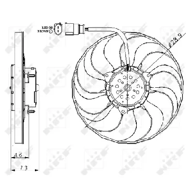 Ventilator, hlađenje motora NRF NRF 47381 IC-C3C9A5