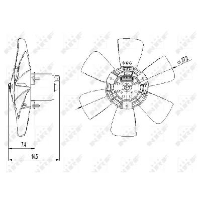 Ventilator, hlađenje motora NRF NRF 47390 IC-C3C9AD