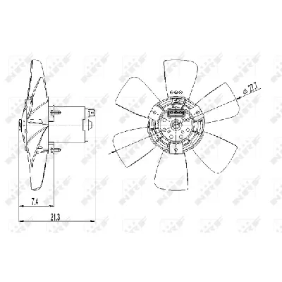 Ventilator, hlađenje motora NRF NRF 47391 IC-C3C9AE