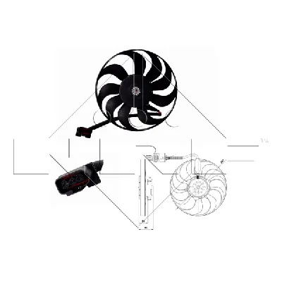 Ventilator, hlađenje motora NRF NRF 47392 IC-C3C9AF