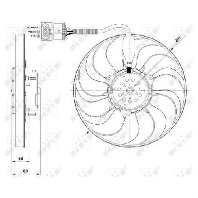 Ventilator, hlađenje motora NRF NRF 47392 IC-C3C9AF