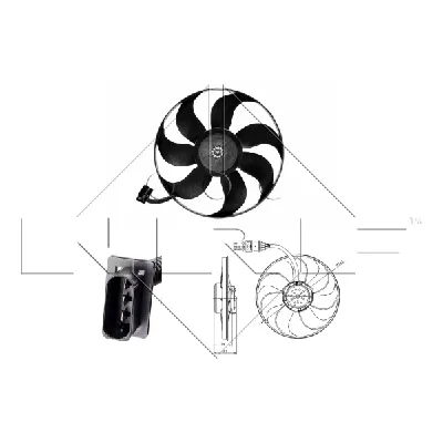 Ventilator, hlađenje motora NRF NRF 47393 IC-C3C9B0