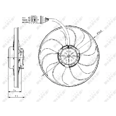 Ventilator, hlađenje motora NRF NRF 47393 IC-C3C9B0