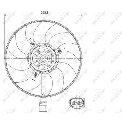 Ventilator, hlađenje motora NRF NRF 47395 IC-C3C9B2