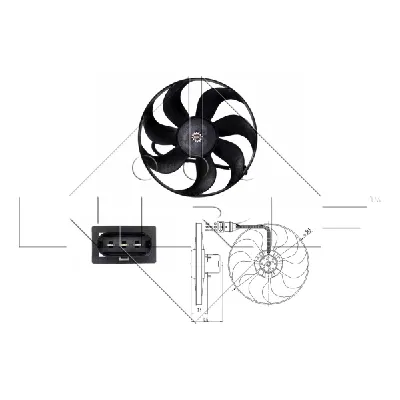 Ventilator, hlađenje motora NRF NRF 47397 IC-C3C9B4