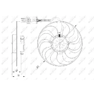 Ventilator, hlađenje motora NRF NRF 47398 IC-C3C9B5