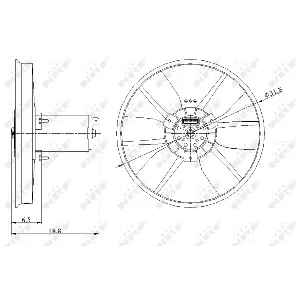 Ventilator, hlađenje motora NRF NRF 47401 IC-C3CAEB