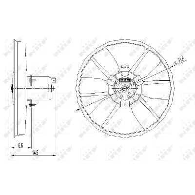 Ventilator, hlađenje motora NRF NRF 47402 IC-C3C9B7