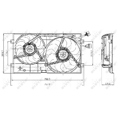 Ventilator, hlađenje motora NRF NRF 47403 IC-C3C9B8