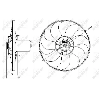 Ventilator, hlađenje motora NRF NRF 47404 IC-C3C9B9