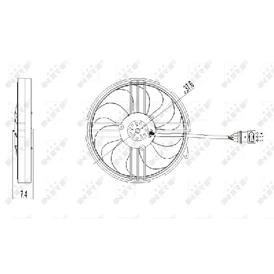 Ventilator, hlađenje motora NRF NRF 47409 IC-C3CAED