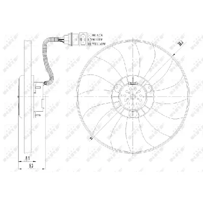 Ventilator, hlađenje motora NRF NRF 47410 IC-C3CAEE