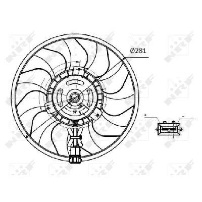 Ventilator, hlađenje motora NRF NRF 47418 IC-C3A6F9