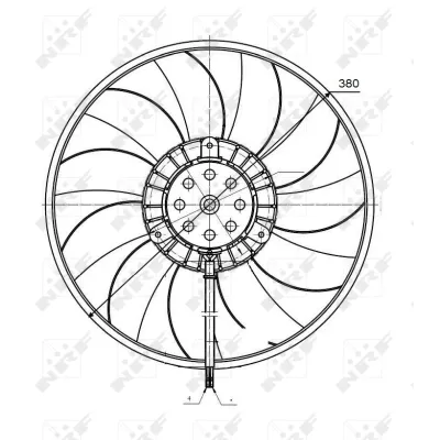 Ventilator, hlađenje motora NRF NRF 47422 IC-C3A6FD