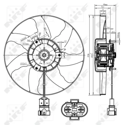 Ventilator, hlađenje motora NRF NRF 47428 IC-C3C916