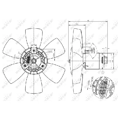 Ventilator, hlađenje motora NRF NRF 47429 IC-C3C917