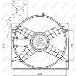 Ventilator, hlađenje motora NRF NRF 47442 IC-D11EFA