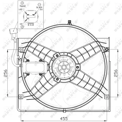 Ventilator, hlađenje motora NRF NRF 47442 IC-D11EFA