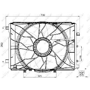 Ventilator, hlađenje motora NRF NRF 47443 IC-CFC20A