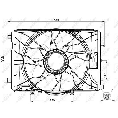 Ventilator, hlađenje motora NRF NRF 47443 IC-CFC20A