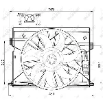 Ventilator, hlađenje motora NRF NRF 47444 IC-D11EFB