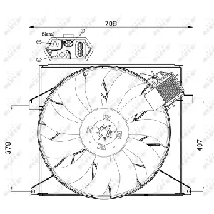 Ventilator, hlađenje motora NRF NRF 47446 IC-CFC20C
