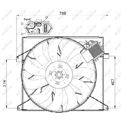 Ventilator, hlađenje motora NRF NRF 47446 IC-CFC20C