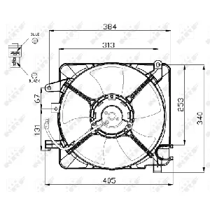Ventilator, hlađenje motora NRF NRF 47449 IC-CFC20E