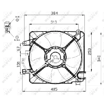 Ventilator, hlađenje motora NRF NRF 47449 IC-CFC20E