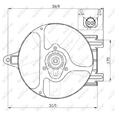 Ventilator, hlađenje motora NRF NRF 47454 IC-D11EFC