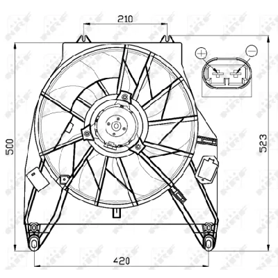 Ventilator, hlađenje motora NRF NRF 47456 IC-CFC214