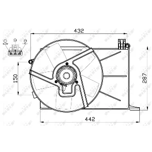 Ventilator, hlađenje motora NRF NRF 47459 IC-CFC216