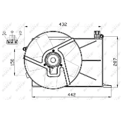 Ventilator, hlađenje motora NRF NRF 47459 IC-CFC216