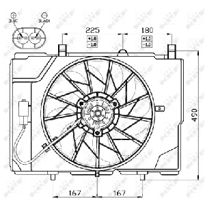 Ventilator, hlađenje motora NRF NRF 47466 IC-CFC21B
