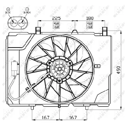 Ventilator, hlađenje motora NRF NRF 47466 IC-CFC21B