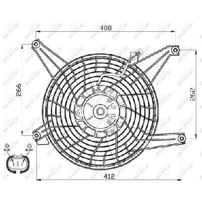 Ventilator, hlađenje motora NRF NRF 47468 IC-CFC21D