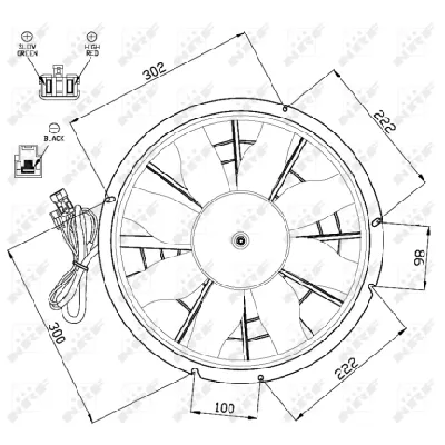 Ventilator, hlađenje motora NRF NRF 47470 IC-CFC21F