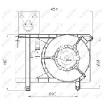 Ventilator, hlađenje motora NRF NRF 47471 IC-CFC220