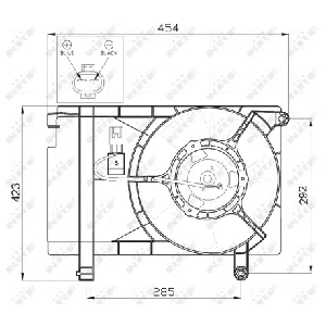 Ventilator, hlađenje motora NRF NRF 47471 IC-CFC220