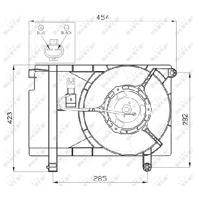 Ventilator, hlađenje motora NRF NRF 47471 IC-CFC220