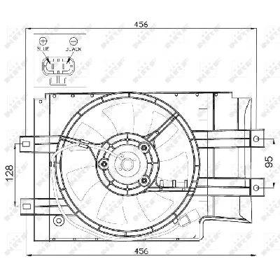 Ventilator, hlađenje motora NRF NRF 47472 IC-CFC221