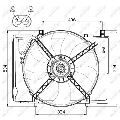 Ventilator, hlađenje motora NRF NRF 47473 IC-CFC222