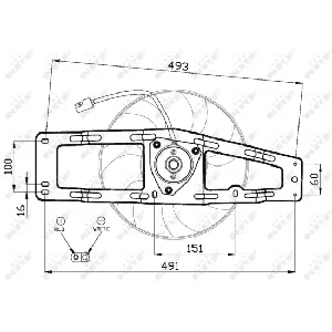 Ventilator, hlađenje motora NRF NRF 47476 IC-CFC225