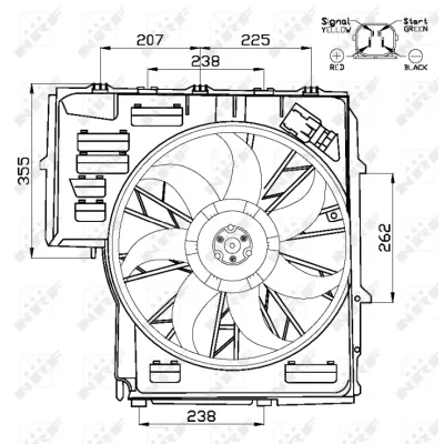 Ventilator, hlađenje motora NRF NRF 47478 IC-CFC227