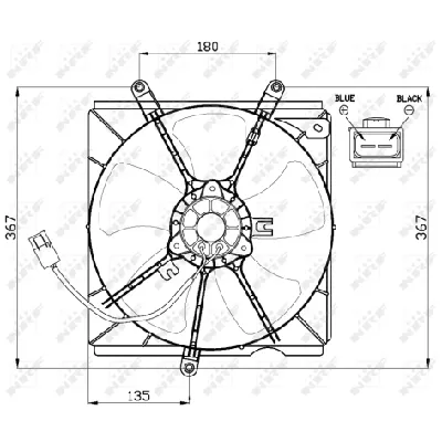 Ventilator, hlađenje motora NRF NRF 47479 IC-CFC228