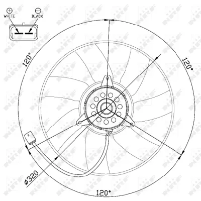 Ventilator, hlađenje motora NRF NRF 47480 IC-CFC229